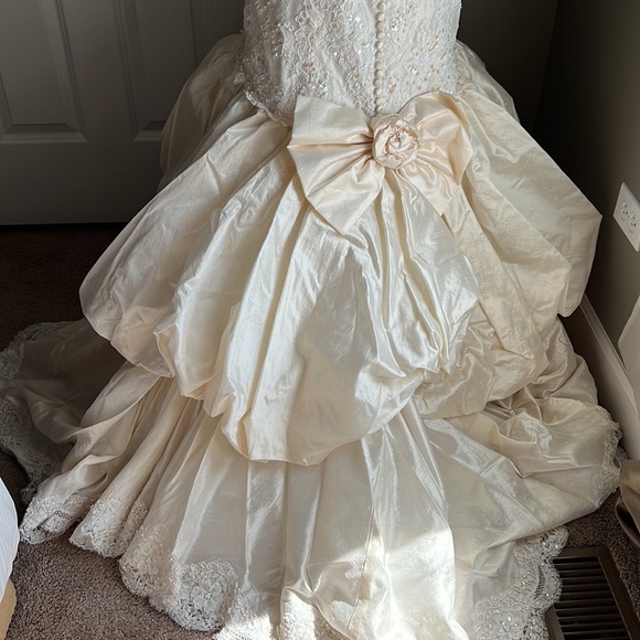 Stunning, sophisticated custom silk, pearls & sequins gown | Wedding, formal | 6 - Picture 5 of 16